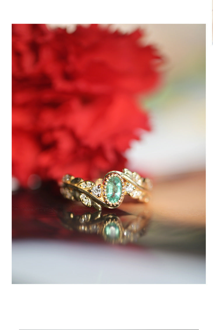 Diamond Luxury Olive Branch Ring