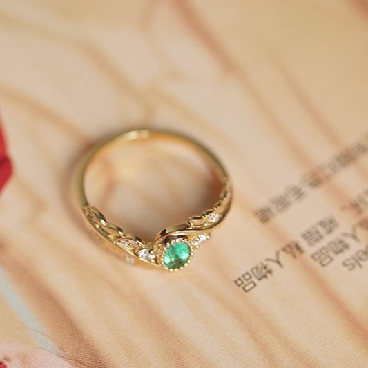 Diamond Luxury Olive Branch Ring