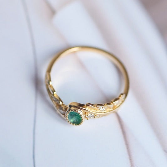 Diamond Luxury Olive Branch Ring
