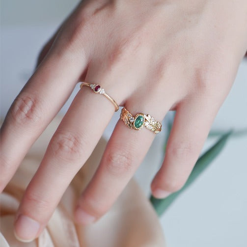 Diamond Luxury Olive Branch Ring