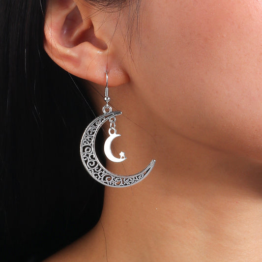 Sun and moon earrings
